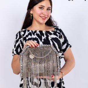 Large black and gold Batool bag