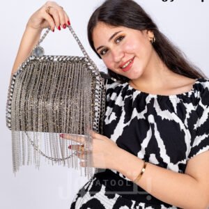 Large black and gold Batool bag